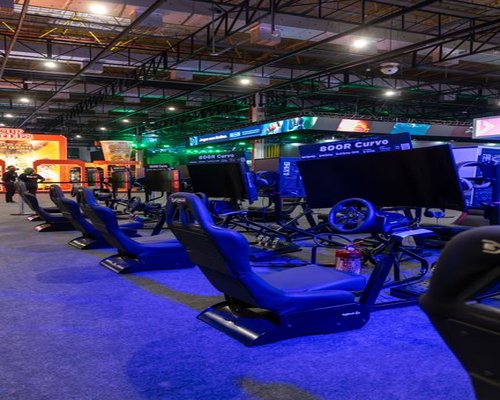 Technology and gaming exhibition hall setup